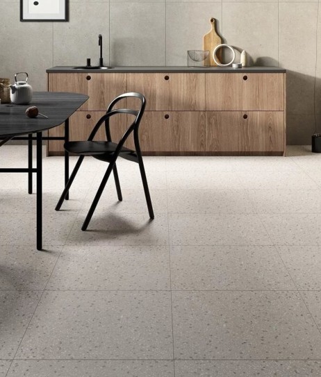 Carrelage sol terrazzo beige