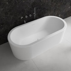 Baignoire ilot blanc mat Shell 170 cm 