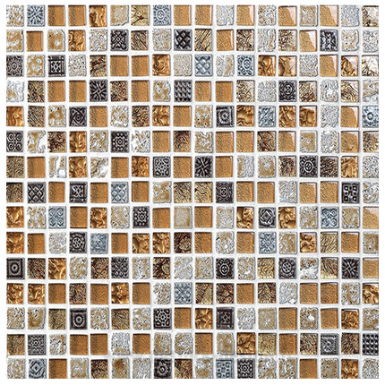 Mosaïque mix Ambre avec motifs