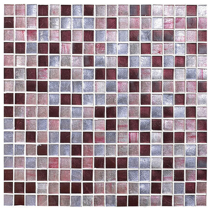 Mosaïque Mix Rose, Mauve, Argent