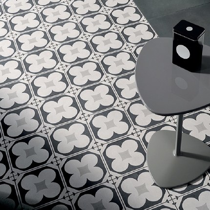 Carrelage Cementine black & white 4