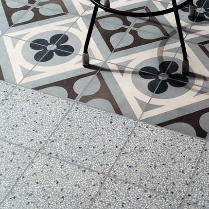 Carrelage Cementine Retro Azzuro Mat