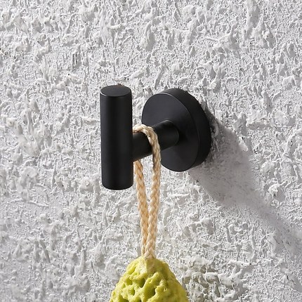 Crochet à vêtement noir ORB patère rétro de salle de bain, 3 modèles