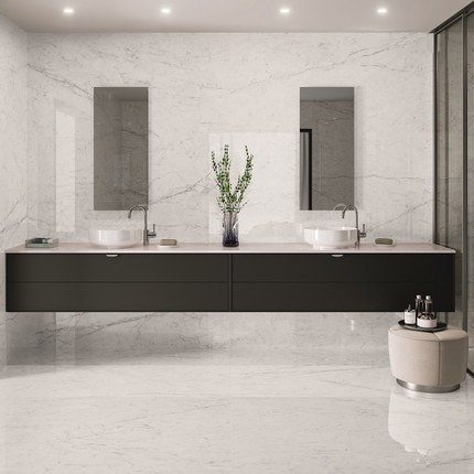 Chambre noire marbre miroir ONYX - Chambre Complète Style Turc