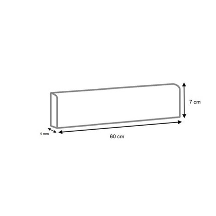 Plinthes carrelage Kong mat 7X60 cm