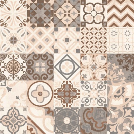 Carrelage Opus Cementina multicolor beige mix