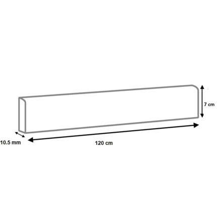 Plinthes grès cérame Tavolato Antracite