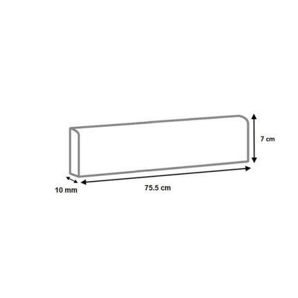 Plinthes carrelage grès cérame Béton Mud