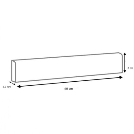 Plinthes carrelage Sequoia mat 8 x 60 cm