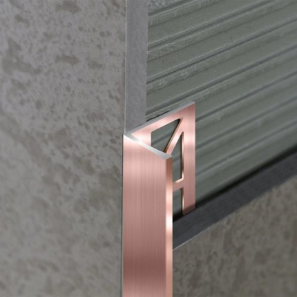 Profilé de carrelage en aluminium rose gold 10 et 12,5 mm