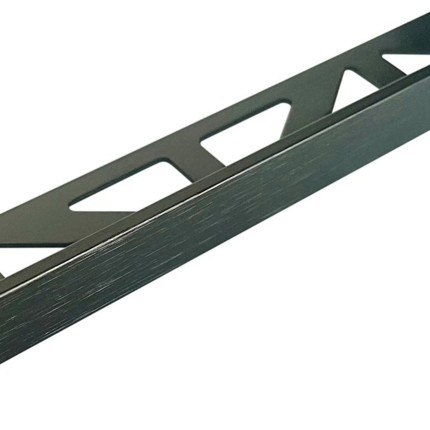 Profilé de carrelage en aluminium gun métal 10 et 12,5 mm