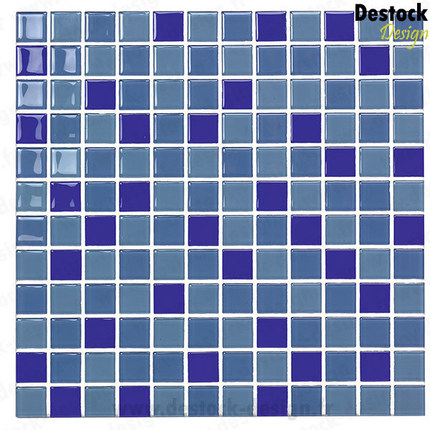 Mosaïque mix Bleu / Gris bleu