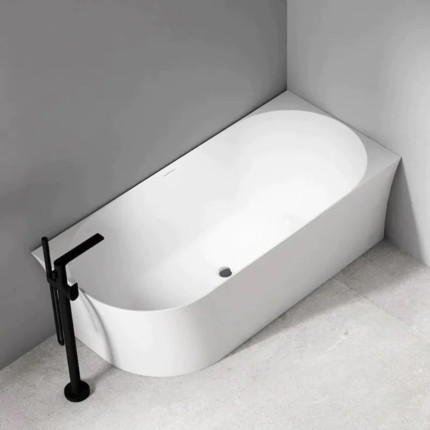 Baignoire semi îlot angle à droite 170 cm 