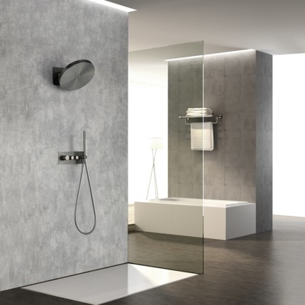 Kit de douche encastrable Smart Button avec plafond Rainshower