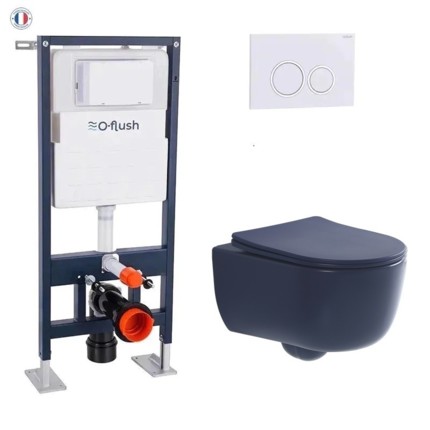 Pack WC suspendu O-Flush Voga marine