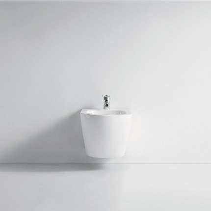 Bidet suspendu en porcelaine blanche Shine 