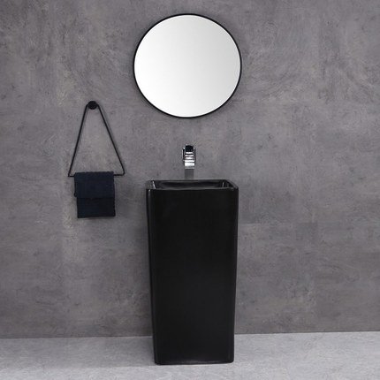 Lavabo colonne totem carré noir Cuboid