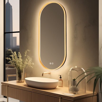 Miroir LED Oval Frozen 50 cm 