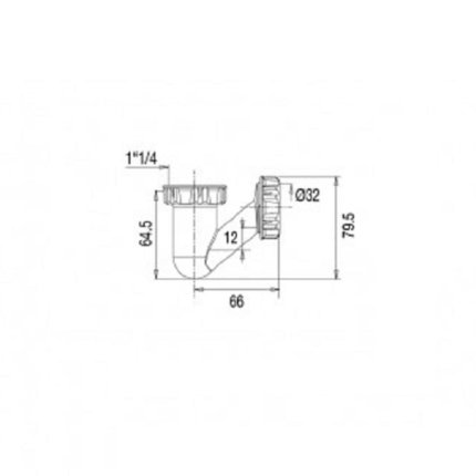 Siphon ultra-compact en V