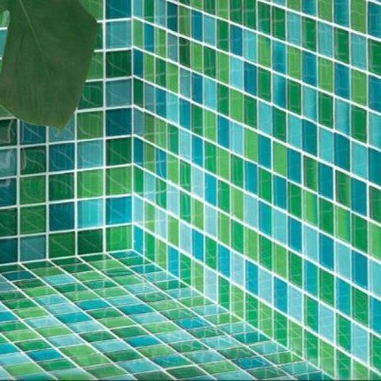 Mosaïque mix Vert / Bleu