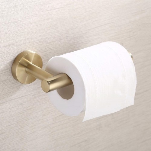 Porte Papier WC avec support téléphone - Doré brossé