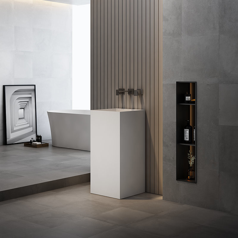 Lavabo colonne totem Block Solid surface 