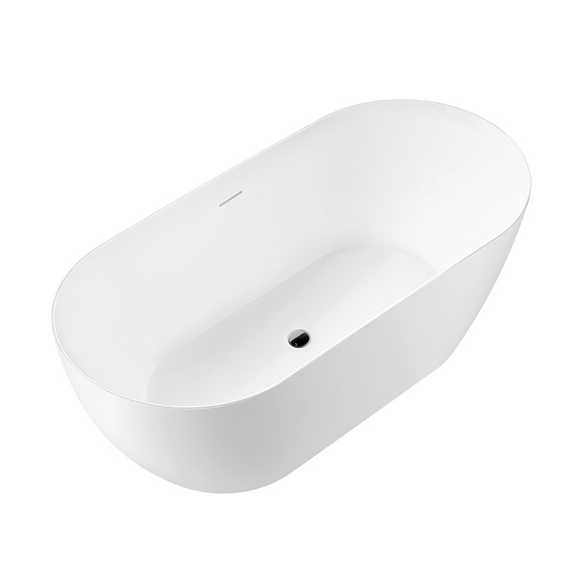 Petite baignoire acrylique ilot blanc Matt en 160 cm