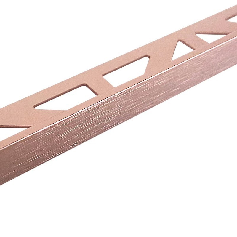 Profilé de carrelage en aluminium rose gold 10 et 12,5 mm