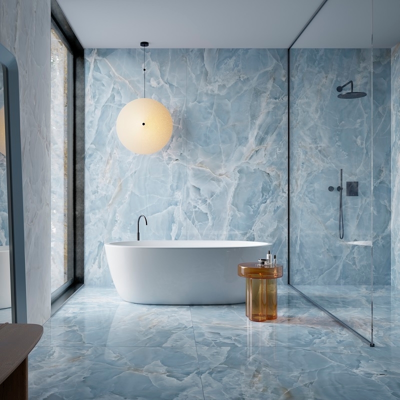 Carrelage marbre bleu Alabastri blue