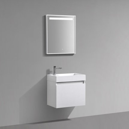 Meuble blanc brillant Slim Néo 60 cm faible profondeur