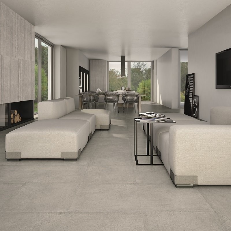 Carrelage Cemento Rasato Grigio