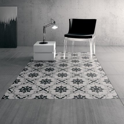 Carrelage Cementine black & white 2