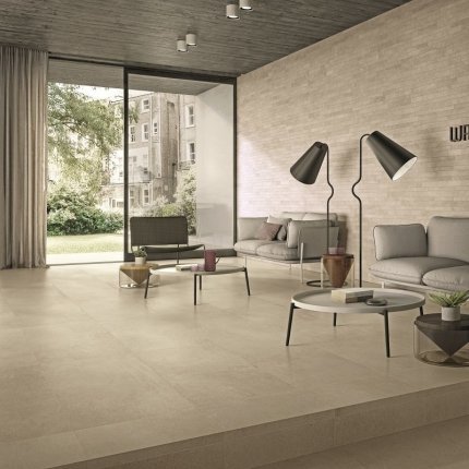 Carrelage Cemento Rasato Beige