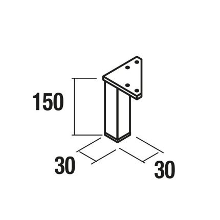 Pieds de suspension meuble de salle de bain 15 cm 