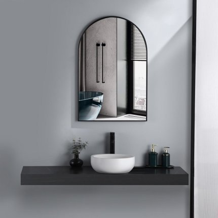 Miroir Arche noir mat 60 cm 