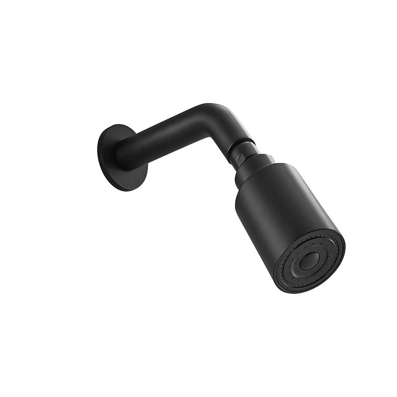 Pomme de douche cylindrique noir mat 