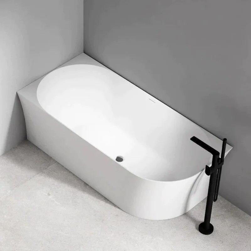 Baignoire semi îlot angle à gauche Angolo 170 cm