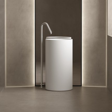 Lavabo colonne totem blanc mat Tub