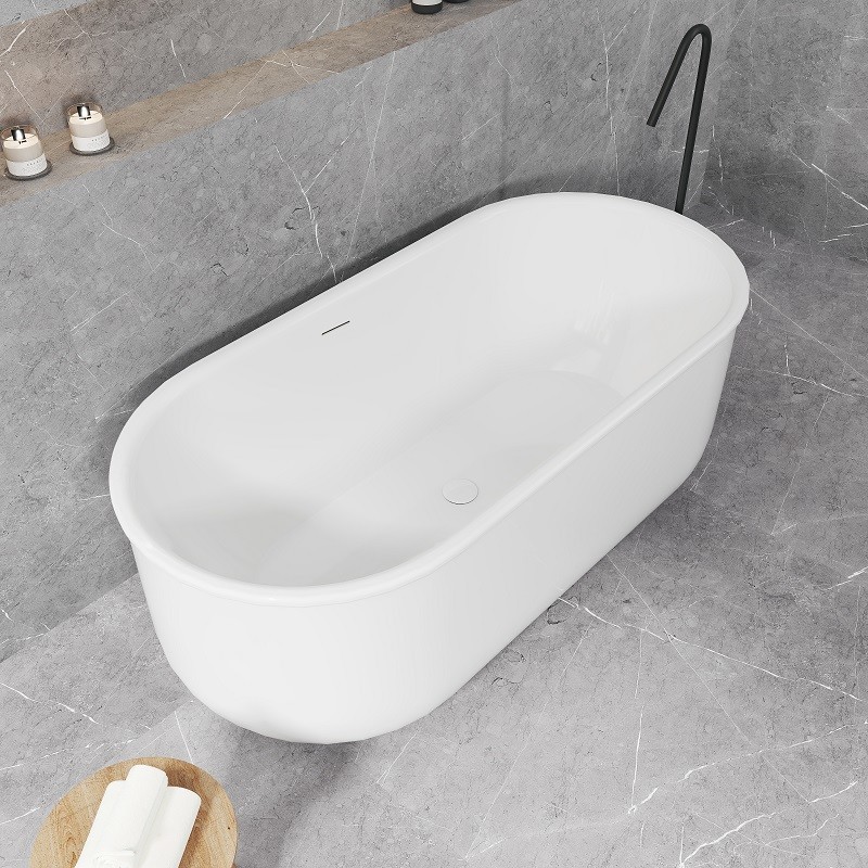 Baignoire îlot blanc brillant Sabot 170 cm 