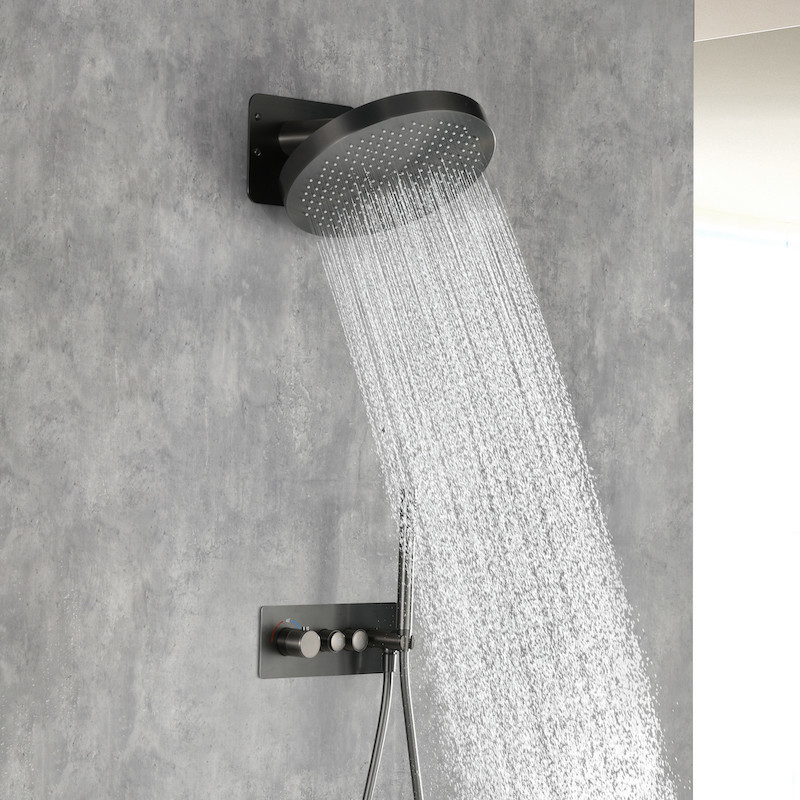 Kit de douche encastrable Smart Button avec plafond Rainshower