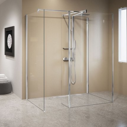 Ensemble parois de douche fixes triple combi