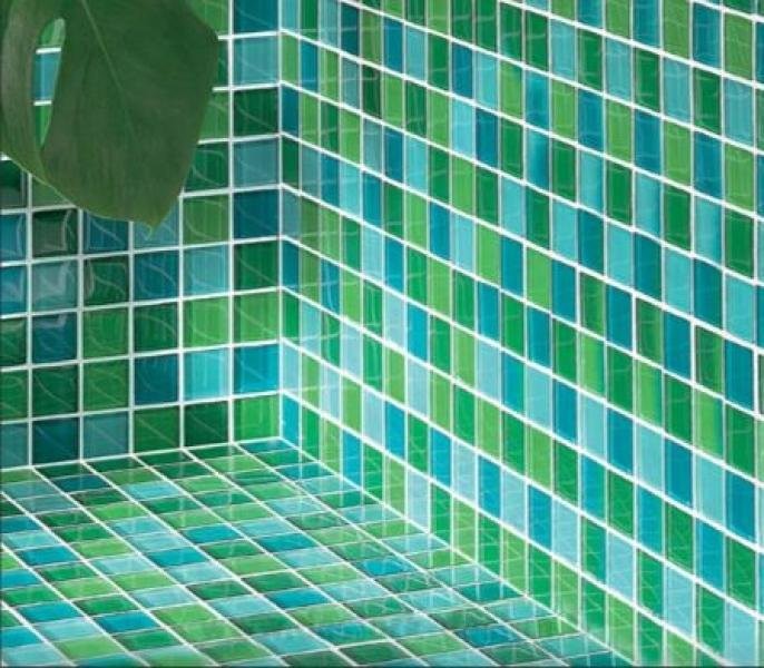 Mosaïque mix Vert / Bleu