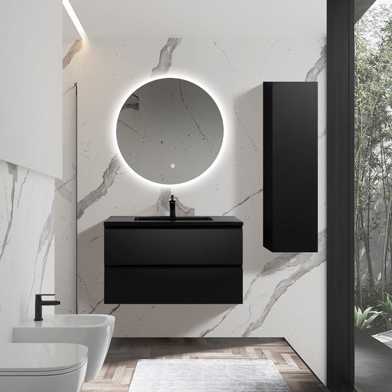 Meuble de salle de bain Alicia Anthracite