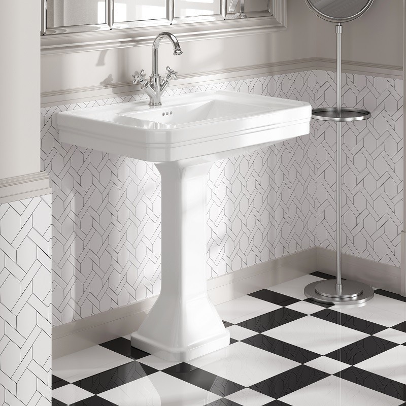 Lavabo console rétro