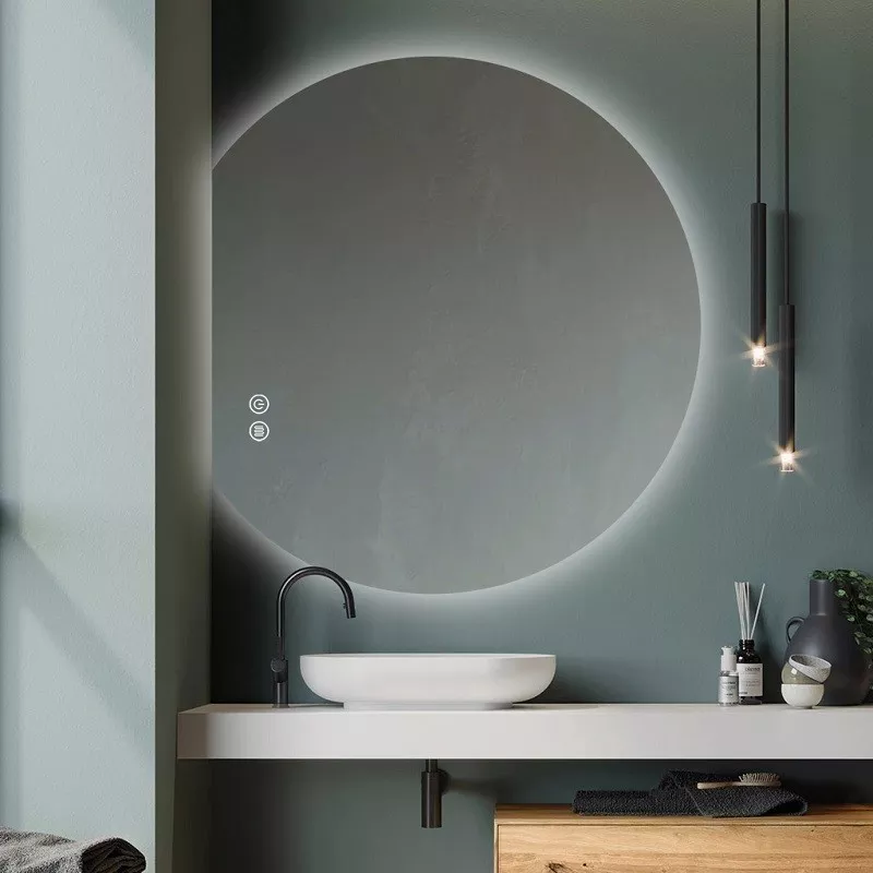 Miroir demi cercle Luna LED 110 cm 