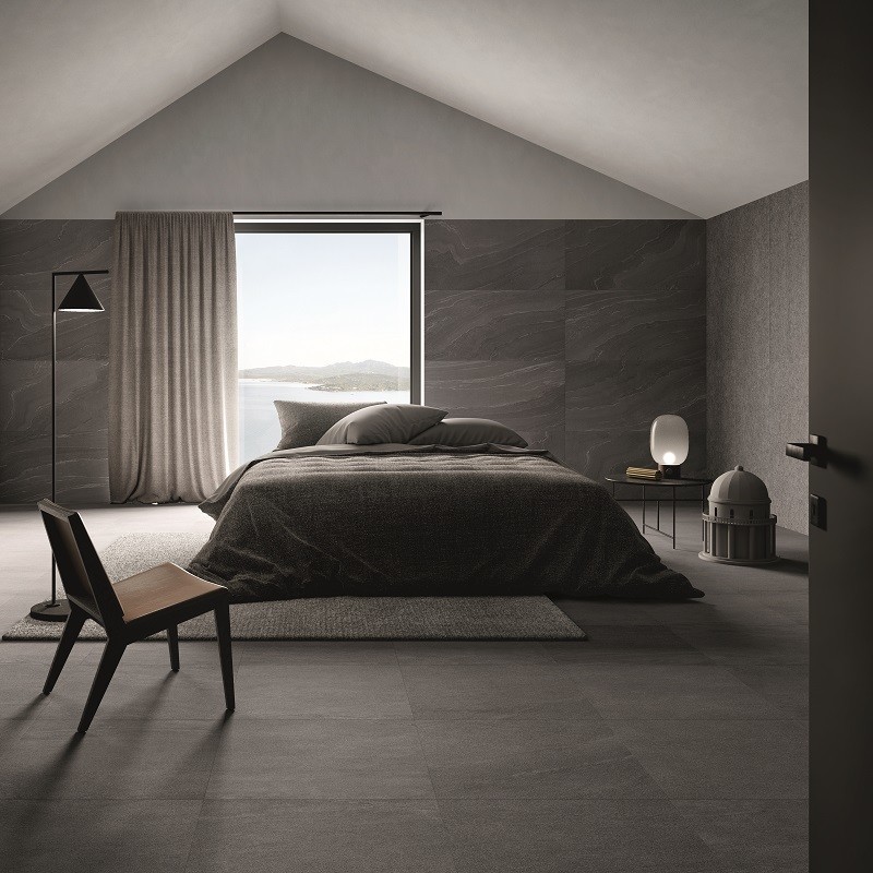 Carrelage Stone Talk dark grey Minimal, Rullata et Martellata