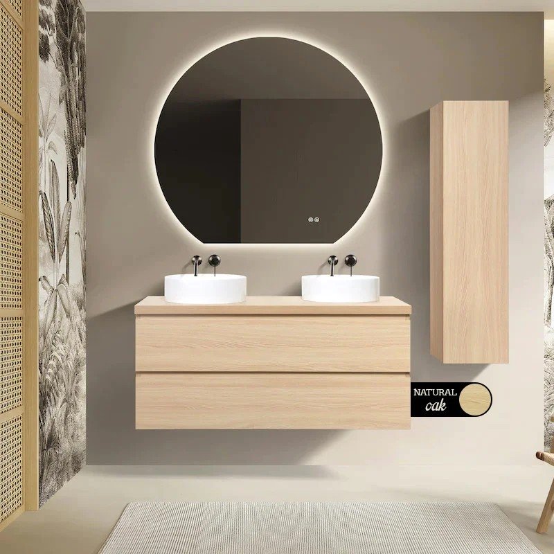 Meuble de salle de bain double vasque bois